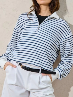 Sinsay - Bluza ze stójką w paski - wielobarwny