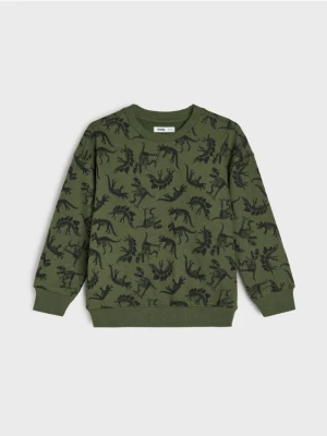 Sinsay - Bluza ze wzorkiem - khaki