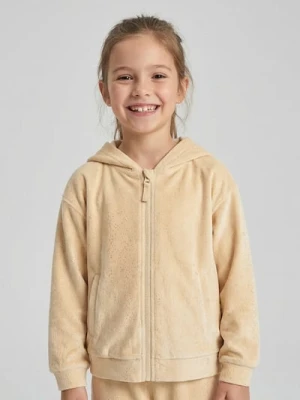 Sinsay - Bluza zip hoodie - beżowy