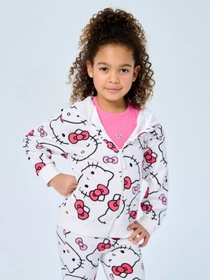 Sinsay - Bluza zip hoodie Hello Kitty - biały