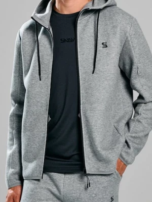 Sinsay - Bluza zip hoodie - szary