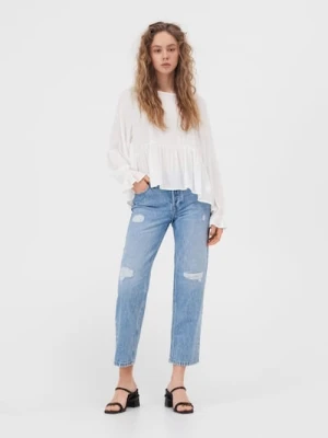 Sinsay - Bluzka damska - kremowy