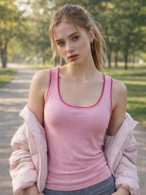 Sinsay - Bluzka na ramiączkach z wiskozą - różowy