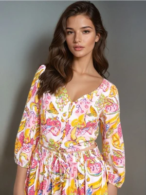 Sinsay - Bluzka - różowy