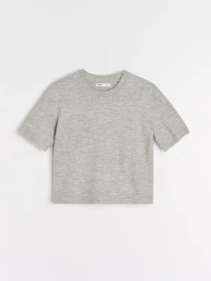 Sinsay - Bluzka swetrowa z domieszką wełny - szary