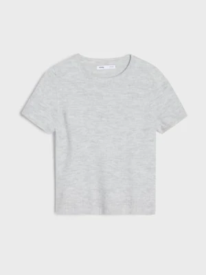 Sinsay - Bluzka swetrowa z domieszką wełny - szary