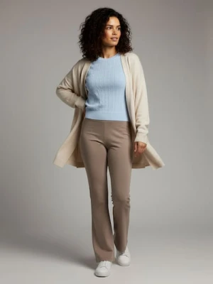 Sinsay - Bluzka swetrowa z prążkowanej dzianiny - błękitny