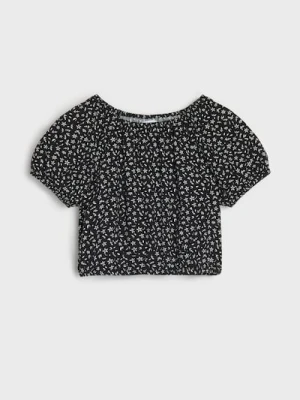 Sinsay - Bluzka w kwiatki - wielobarwny