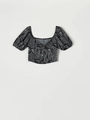 Sinsay - Bluzka w kwiaty - wielobarwny