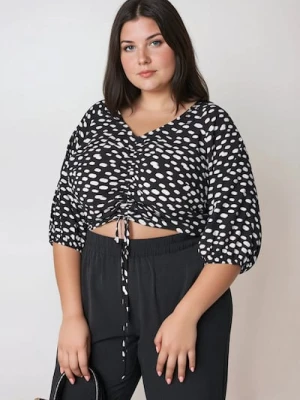 Sinsay - Bluzka z bufiastymi rękawami - wielobarwny