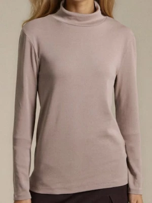 Sinsay - Bluzka z długim rękawem - beżowy