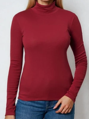 Sinsay - Bluzka z długim rękawem - bordowy