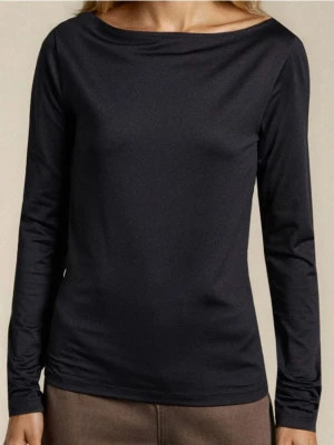 Sinsay - Bluzka z długim rękawem - czarny