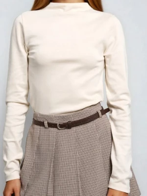 Sinsay - Bluzka z długimi rękawami - kremowy