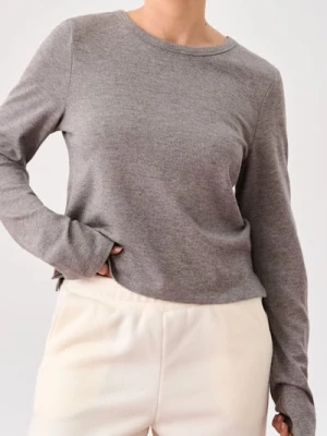 Sinsay - Bluzka z domieszką wiskozy - szary