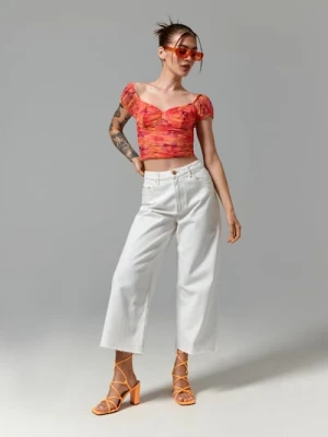 Sinsay - Bluzka z marszczeniami - wielobarwny