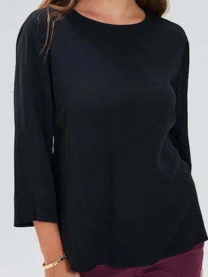 Sinsay - Bluzka z rękawem 3/4 - czarny