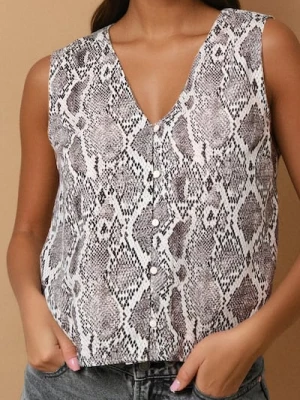 Sinsay - Bluzka z wiskozy - wielobarwny