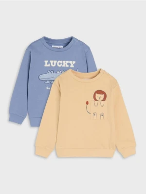 Sinsay - Bluzy z nadrukiem zwierzęcym 2 pack - mid blue