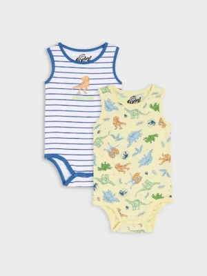 Sinsay - Body 2 pack Jurassic Park - biały