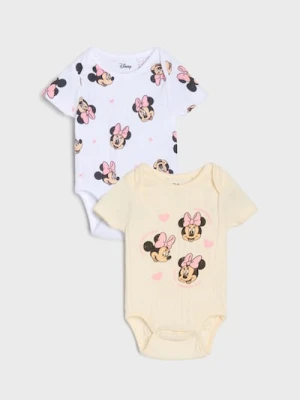 Sinsay - Body 2 pack Minnie Mouse - kremowy