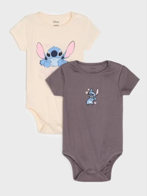 Sinsay - Body 2 pack Stitch - kremowy