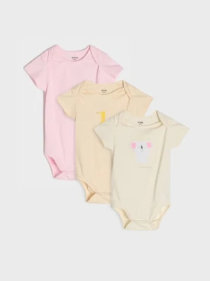 Sinsay - Body 3 pack - kremowy