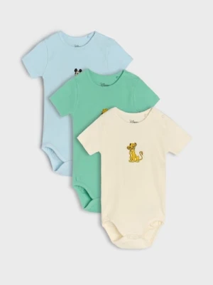 Sinsay - Body 3 pack Mickey Mouse - błękitny