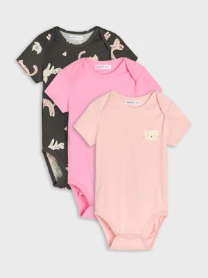 Sinsay - Body 3 pack - różowy