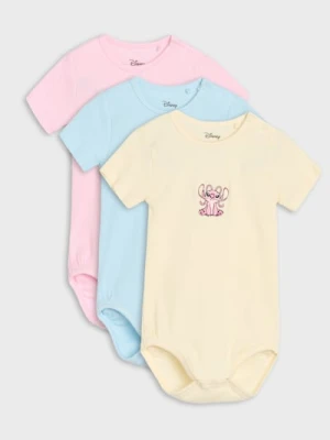 Sinsay - Body 3 pack Stitch - różowy