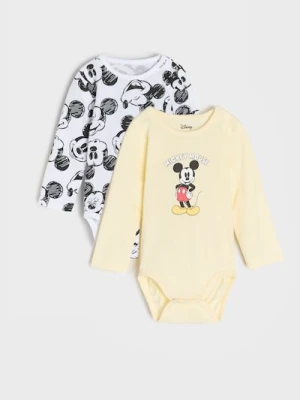 Zdjęcie produktu Sinsay - Body Myszka Miki 2 pack - kremowy