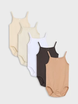 Sinsay - Body niemowlęce na ramiączkach 5 pack - biały