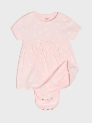 Sinsay - Body sukienka z ozdobną kokardą - różowy