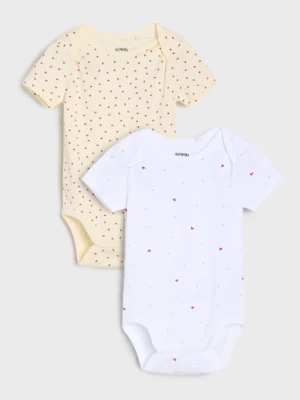 Zdjęcie produktu Sinsay - Body w serduszka 2 pack - biały