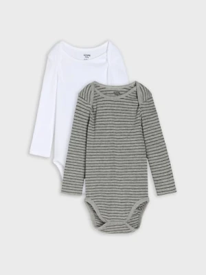 Sinsay - Body z bawełną 2 pack - szary