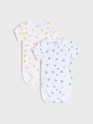 Sinsay - Body z dekoracyjnymi falbanami 2 pack - biały