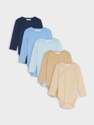 Sinsay - Body z długim rękawem 5 pack - wielobarwny