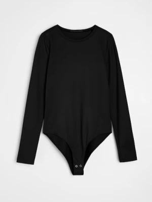 Sinsay - Body z długim rękawem - czarny