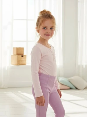 Sinsay - Body z długimi rękawami marszczone przy dekolcie - różowy