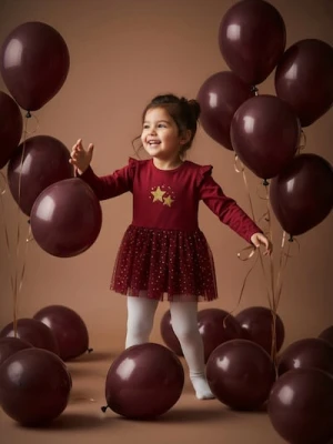 Sinsay - Body z motywem świątecznym - bordowy