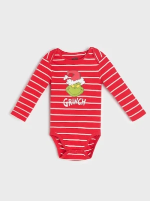 Sinsay - Body z nadrukiem Grinch - czerwony
