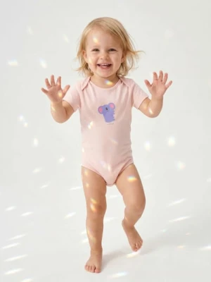 Sinsay - Body z ozodbnym nadrukiem na przodzie 5 pack - biały