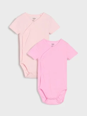 Sinsay - Body z prążkowanej dzianiny 2 pack - różowy