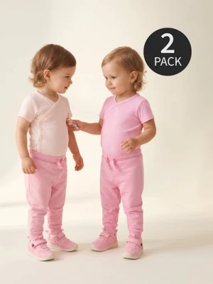Sinsay - Body z prążkowanej dzianiny 2 pack - różowy