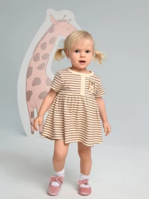 Sinsay - Body z sukienką w paski - kremowy