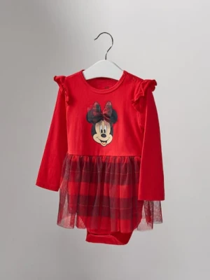 Sinsay - Body z tiulową spódniczką Minnie Mouse - czerwony