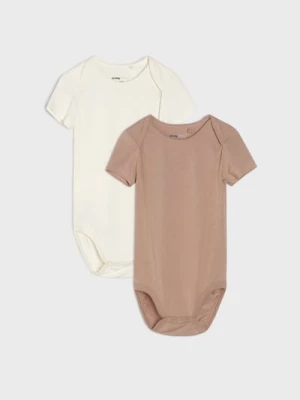 Sinsay - Body z włókna bambusowego 2 pack - kremowy