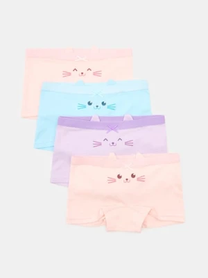 Sinsay - Bokserki z elementami 3D 4 pack - różowy