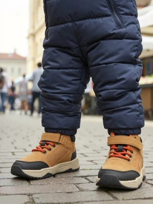 Sinsay - Botki z imitacji zamszu - brązowy