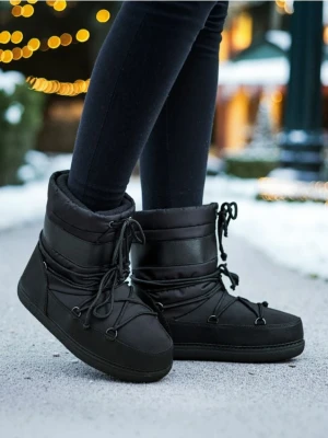 Sinsay - Botki z kożuszkiem - czarny